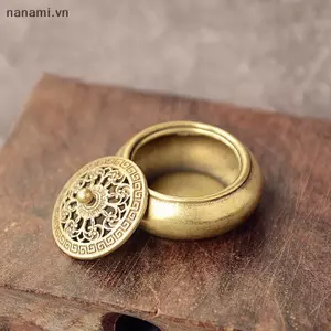 Nhà thơ bằng đồng thau Sen Jiuding Lư hương rỗng Hương nhỏ [VN]
