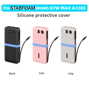 Bảo vệ bộ sạc di động STABFOAM, Túi sắp xếp chống rơi A1383, Vỏ bảo vệ toàn diện bằng silicon mềm cao cấp cho du lịch Anker 20000mAh 87W
