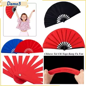 Quạt biểu diễn khiêu vũ, 10 kiểu xương nhựa Trung Quốc Tai Chi Yoga Kung Fu Fan, 33cm Chinoiserie Quà tặng Quạt sân khấu gấp tay Trang trí tiệc cưới