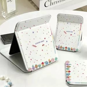 Gương gấp mini họa tiết chấm màu lucky day hoạt hình cute gương bỏ túi