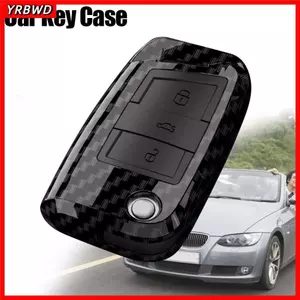 Vỏ chìa khóa điều khiển từ xa ô tô YRBWD, Bảo vệ toàn diện Chìa khóa ô tô, Giá đỡ bằng sợi Carbon ABS Chìa khóa Fob Cover cho VW Volkswagen / Golf 7 / MK7 / Tiguan / MK2 / Skoda / Octavia Phụ kiện ô tô