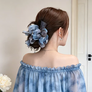 2026 Phong Cách Mới Cao Cấp Tất Cả Trận Đấu Tóc Dây Ánh Sáng Sang Trọng Nơ Zircon Dây Buộc Tóc Nữ