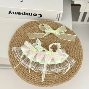 10cm Cotton Quần Áo Bé Dễ Thương Ngọt Ngào Tươi Đầm Búp Bê Búp Bê Thay Thế Quần Áo 13-17 Kéo bu