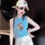 Áo nhẹ hoạt hình thời trang không tay cho bé gái mùa hè (90-130)