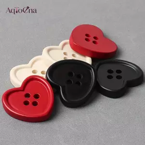 AqToCna 20 Cái / bộ Nút Cho Kim Chỉ Nút May Trái Tim Cho Quần Áo Tự Làm Phụ Kiện Trang Trí Thủ Công Tiếp Liệu AqToCna