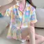 Bộ đồ ngủ Cotton Dopamine Cloud dành cho nữ Mùa hè 2026 Phong cách mới thoáng khí có thể mặc bên ngoài Đồ ngủ hai mảnh mỏng ngọt ngào