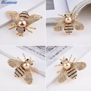 Bluelover Côn Trùng Series Thổ Cẩm Tinh Tế Ong Nhỏ Thổ Cẩm Pha Lê Kim Cương Giả Pin Trang Sức Mới