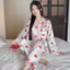 Phụ Nữ Dài Tay In Hoa Bộ Váy Ngủ Thiết Kế Thanh Lịch Loungewear Cho Trong Nhà Hàng Ngày Nghỉ Giải Trí Tại Nhà Dịp