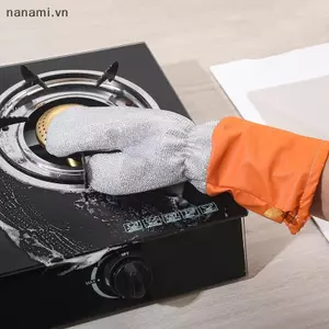 Găng tay rửa chén bằng bạc Thiêned, Bàn chải làm sạch nhà bếp chống thấm nước và chịu nhiệt và chống mài mòn. [VN]