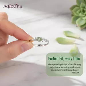 AqToCna Bốn Lá Cỏ Ba Lá Có Thể Điều Chỉnh Mở Nhẫn Cặp Đôi Cho Nữ Cô Gái Lãng Mạn Luy Trang Sức Cho Đám Cưới Cầu Hôn Trang Phục Dạ Hội AqToCna