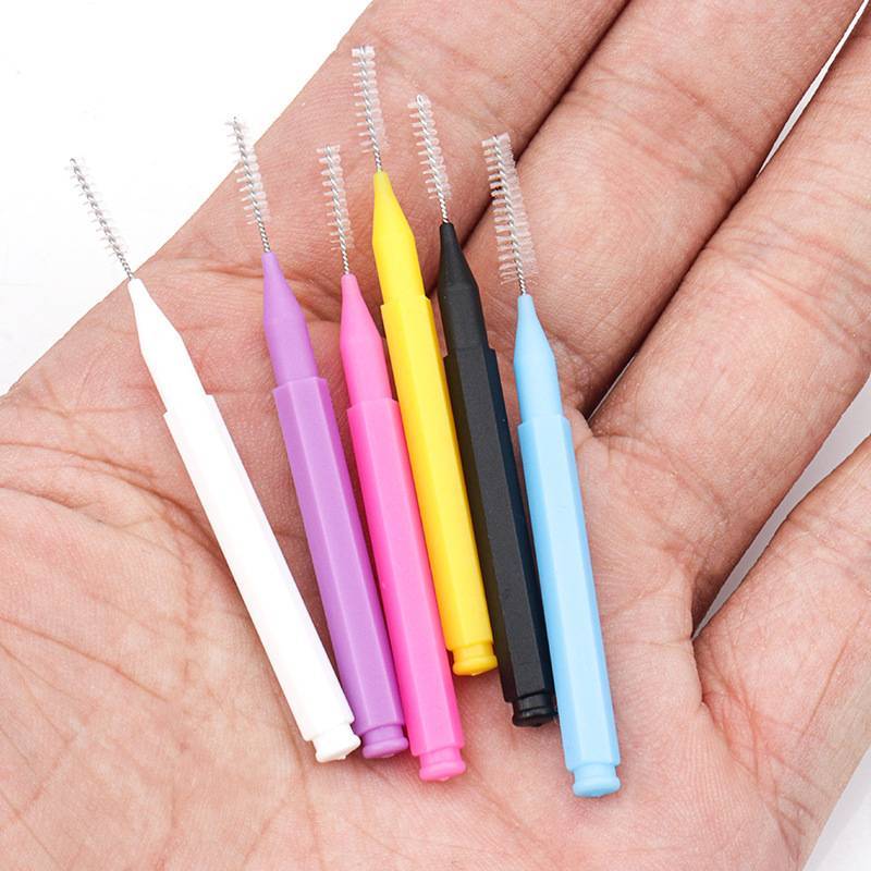 TMOY 10 cái Bàn chải kẽ răng, chỉ nha khoa, bàn chải làm sạch cho răng niềng, dụng cụ vệ sinh cá nhân tiện lợi