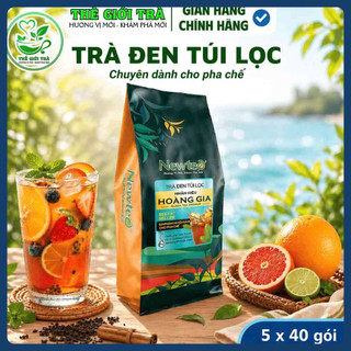 TRÀ ĐEN TÚI LỌC Cao Cấp Newtea 200g (40 Túi)-Chuyên Dành Pha Chế, Nhãn Hiệu Hoàng Gia Cao Cấp
