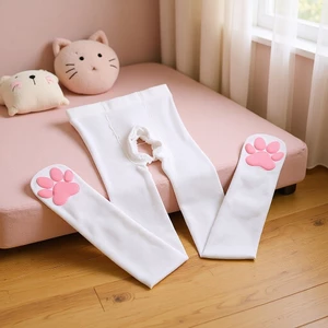 Gothic cosplay Ba Chiều Mèo Vuốt Thịt Miếng Lót Vớ Mở Quần 3D Mèo Vuốt Tất LMAV