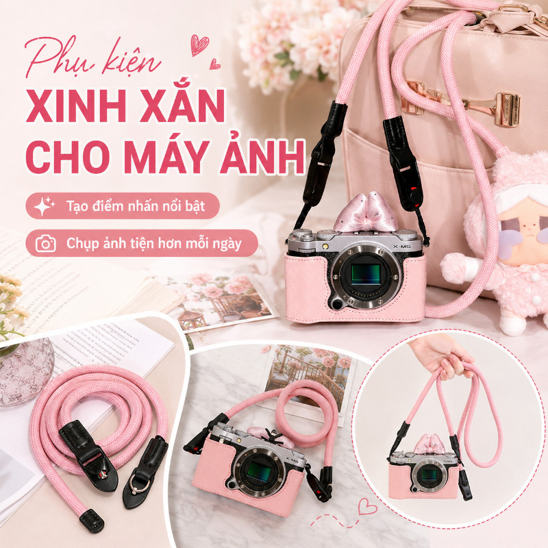 Dây Đeo Máy Ảnh Cao Cấp - Tương Thích Đa Hãng, Vừa Thời Trang Bền Bỉ, Đồng Hành Sáng Tạo