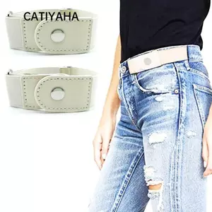 CATIYAHA 2 Cái / bộ Thắt Lưng Đàn Hồi, Không Khóa Thắt Lưng Co Giãn Vô Hình, Quần Vải Có Thể Điều Chỉnh Thường Ngày Khóa Unisex