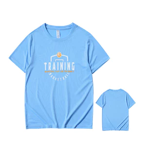 Áo thun ngắn tay cổ tròn Ice Silk mới in chữ Áo thun khô nhanh