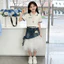 Bé Gái Denim Khâu Gạc Váy Mùa Hè 2026 Phong Cách Mới Thời Trang Trẻ Em Váy Ngọt Ngào