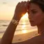 PNPIA- Boho Men Sao Biển Vỏ Vòng Tay Cho Nữ Sao Biển Lớn Mở Vòng Tay Mùa Hè Đi Biển Kỳ Nghỉ Trang Sức Quà Tặng