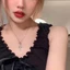 Ánh Sáng Kẻ Sọc Cổ Hợp Thời Trang Hot Girl Ha Xiang Nữ Phong Cách Phụ Kiện Kim Cương Sang Trọng Mát Xương Đòn Niche Chữ Thập Hông