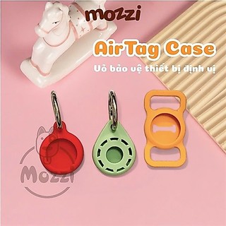 Vỏ bọc bảo vệ Airtag gắn vòng cổ chó mèo móc khoá treo túi xách silicon cao cấp | Pettag Mozzi