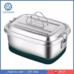 Hộp Bento, Bento bằng thép không gỉ, Thiết kế có kẹp có thể khóa, Hộp đựng đồ ăn trưa cho người lớn và trẻ em