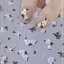 Phong Cách Trung Quốc Mực Làm Móng Miếng Dán Đen Trắng Camellia Bán Trong Suốt Hoa Nhỏ Vỏ Ánh Sáng Dập Nổi Miếng Dán Móng Tay