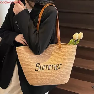 Túi Tote Nữ COSCOVED, Túi Đi Biển Dệt Phong Cách Hàn Quốc, Giỏ Màu Trơn Bền Đẹp Túi Xách Dây Cotton Dung Tích Lớn Mùa Hè