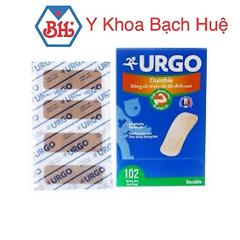 Băng cá nhân Urgo Durable 102 miếng.Băng Urgo Durable cá nhân vải co giãn, thông thoáng