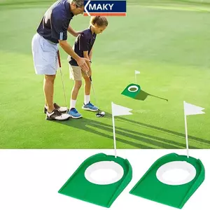 MAKY Trong Nhà Golf Đưa Huấn Luyện Viên Có Lỗ Cờ Putter Xanh Thực Hành Hỗ Trợ Sân Nhà Ngoài Trời Hỗ Trợ Huấn Luyện Có Thể Điều Chỉnh Lỗ VN