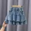 Bé Gái Váy Denim Mùa Hè Phong Cách Mới Co Giãn Váy Denim Lót Giữa Lớn Trẻ Em Trẻ Em Thời Trang Váy Denim