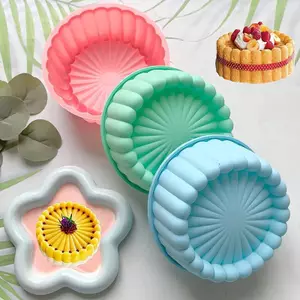 GCDHome 6 Inch Charlotte Bánh Chảo Silicon Phô Mai Nonsti Tròn Khuôn Nướng Bánh Khuôn Bánh Cho Dâu Shortcake Tart Pie HOT