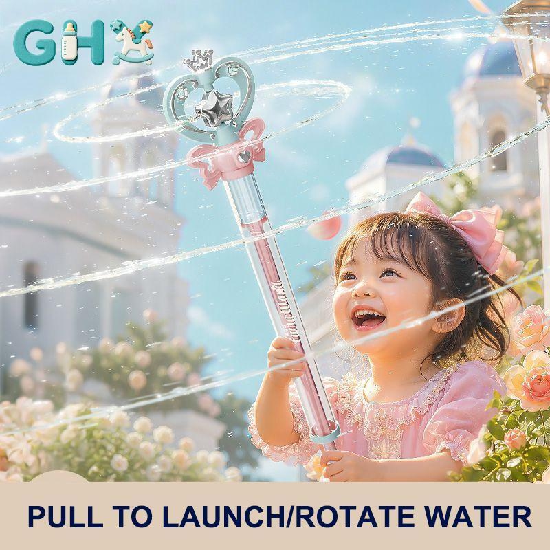 GHX Công Chúa Magic Water Wand Xoay Kéo Phóng Pháo Nước Hoạt Động Dễ Dàng Trẻ Em Mùa Hè Ngoài Trời Chơi Đồ Chơi VN