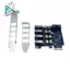 PCIe sang 4 Cổng USB-A 4Pin Power 5Gbps Thẻ mở rộng PCI Express USB 3.2GEN1 Controllor Adapter Máy tính để bàn