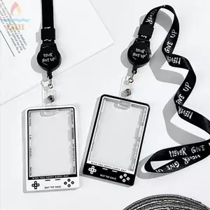 GILL 1 Cái Đựng Thẻ, Thời Trang Hàn Quốc Trong Suốt Bảo Vệ Thẻ Học Sinh, Sáng Tạo Với Dây Hiển Thị Kpop Photocard Giá Đỡ Đồ Dùng Học Sinh