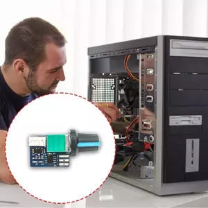 Btsg 12V Mô-đun điều khiển tốc độ quạt PWM Điều chỉnh Xoay núm 25kHz Tần số Hiệu suất ổn định