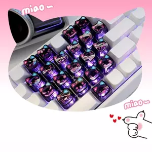 Btsg 21 Chiếc Keycaps Theo Chủ Đề Mèo Con Cho Bàn Phím Cơ Bộ Keycap Tùy Chỉnh