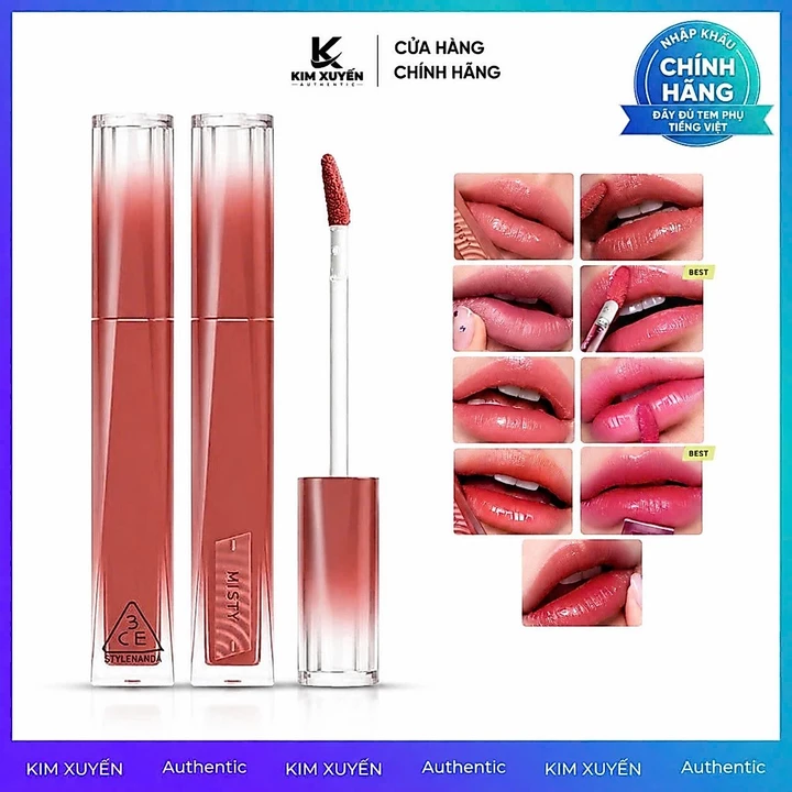 Son Pha Lê Bóng Nhẹ 3CE Misty Lip Bare SUN PAUSE