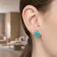 PNPIA- Bông Tai Pha Lê Mặt Nhiều Màu Thép Không Gỉ Vít Ba Thân Thiện Với Da Trang Sức Khuyên Cho Đi Biển Kỳ Nghỉ Mặc