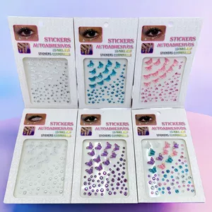 Miếng Dán Mặt Trẻ Em Sân Khấu Trang Trí Trang Điểm Miếng Dán Trẻ Em Hoạt Hình Bướm Với Kim Cương Miếng Dán Mặt Buổi Hòa Nhạc Không Keo Dán Tự Dính Bé Gái Biểu Diễn Sân Khấu Đạo Cụ Trang Điểm