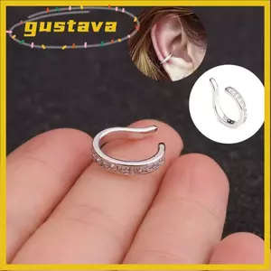 Kẹp sửa tai GUSTAVA, Bông tai kẹp không gây dị ứng phong cách Punk Rock, Thời trang thoải mái có thể tái sử dụng Hình chữ C Bông tai Unisex
