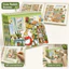 GETVOW Bộ Sưu Tập Mô Hình Cửa Hàng Mini, Sách Sticker Cảnh Cửa Hàng Thiết Kế Ghép Tầng, Tranh Phong Cảnh Dán Tự Dính Hoạt Hình Minh Họa, DIY Trang Trí Sổ Tay