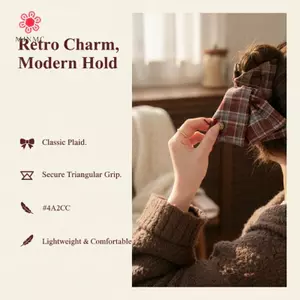 MJnmc Vintage Kẻ Sọc Tóc Cho Nữ Lớn Phong Cách Hàn Quốc Nơ Kẹp Tóc Phụ Kiện Thời Trang Cho Trường Học Và Ngày Trang Phục Mới