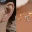 Bluelover 1 Chiếc Thép Titan Zircon Bông Tai Dành Cho Nữ Bé Gái Đảng Mới Mỹ Trang Sức Quà Tặng Mới
