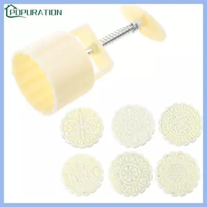 POP 100g Chất Liệu Nhựa Khuôn Bánh Trung Thu Tem Bánh Trung Thu Hình Hoa DIY Bánh Trung Thu