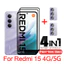 Phim Kính Cường Lực 4 Trong 1 Cho Redmi 15 4G 5G 2025 Gobal Bảo Vệ Màn Hình Kính Phim Mặt Sau Ống Kính Camera 2 Trong 1