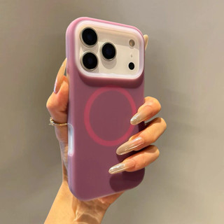 Ốp điện thoại silicon từ tính thạch màu trơn cho iPhone17 16 15 14 13 12 11 Pro Max bảo vệ camera chống sốc Vỏ lưng mềm chống rơi