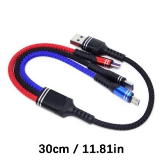 ELE 3 trong 1 66W Cáp sạc nhanh Type C Dây sạc nhanh USB C Sạc Nylon