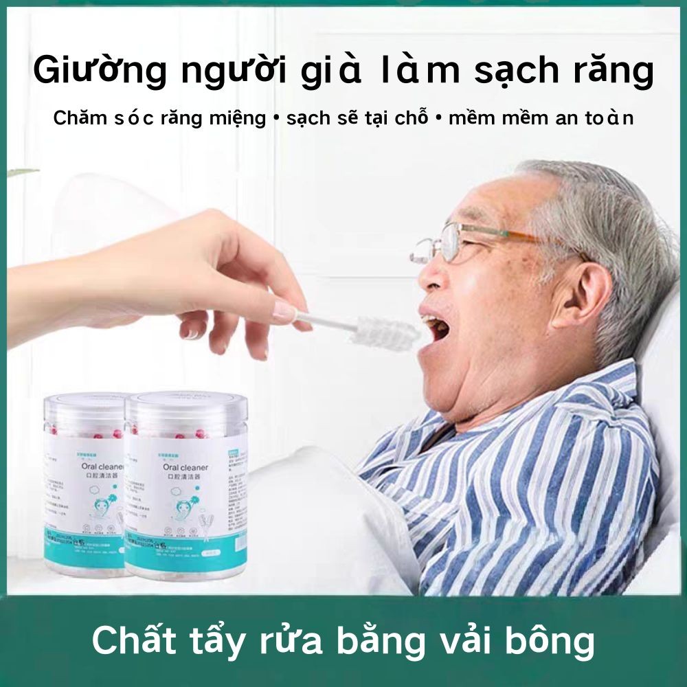 Rơ Lưỡi Cho Bé Sơ Sinh, Gạc Tưa Lưỡi Cho Bé, 1 Hộp 30 Que Gạc Bông Tự Nhiên Chống Nấm Miệng, An Toàn Cho Bé