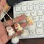 Mặt dây chuyền hình mèo Xiêm 3D hoạt hình dễ thương cho bé gái dây đeo điện thoại hình trái tim bằng vải nhung mềm mại