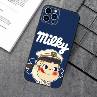 Ốp Điện Thoại TP-1 Fujiya Milky Peko-Chan Cho Apple iPhone 17,15,13,12,11, XS, XR, X, 8,7, Pro, Max, Plus, mini Silicone Đen Cover